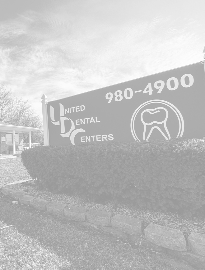 Sign outside of United Dental Centers of Merrillville dental office building