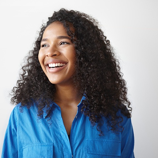 Portrait of smiling woman with perfect teeth